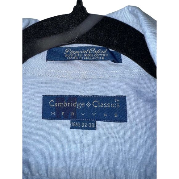Cambridge Classics by Mervyn's Vintage Men's Pinpoint Oxford Dress Shirt - Picture 2 of 6